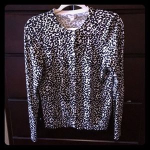 JCrew Caryn Cardigan in Animal Print